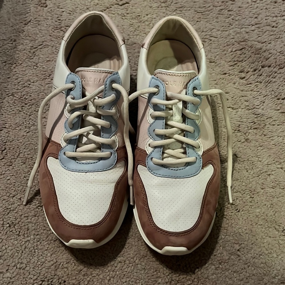 Cole Haan Leather Sneakers, Size 8